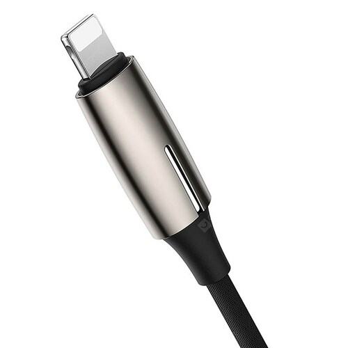 Adaptador iPhone Baseus Doble conector Lightning L55 Negro