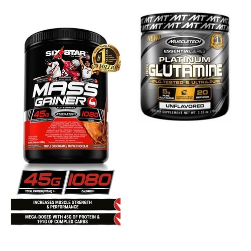 GANADOR DE MASA MUSCULAR SIX STAR GAINER SABOR CHOCOLATE