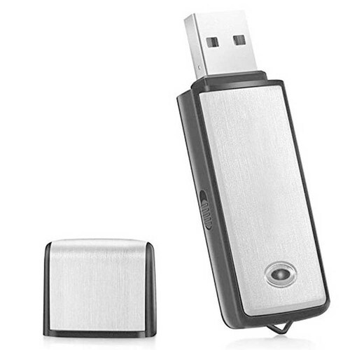 Fralugio Grabadora de Voz Espia 8GB Simulación Memoria USB 20 Horas Audio