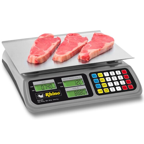 Báscula Comercial Digital 40kg/2g RHINO USB
