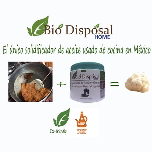 Tratamiento para eliminar Olor en Basura Orgánica y solidificador aceite y grasas Bio Disposal 250 grs