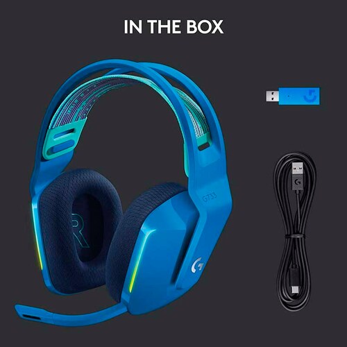 DIADEMA LOGITECH G733 LIGHTSPEED WIRELESS RGB AZUL PC/MAC/PS4 981-000942.