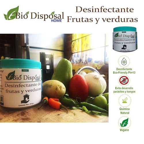 DESINFECTANTE FRUTAS Y VERDURAS Bio Disposal 250 grs