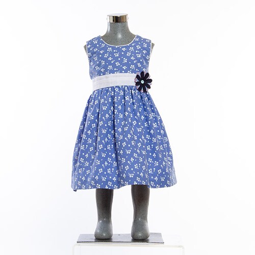 Vestido para Niña Pequeña  1 a 3 años color Azul.