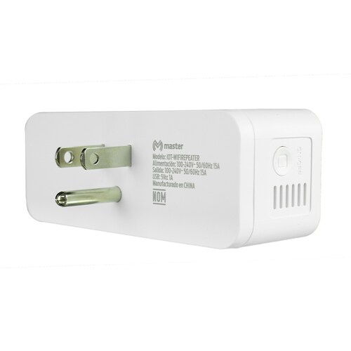 Contacto 2 en 1 - Contacto Eléctrico Inteligente Wifi con Función de Repetidor de Señal Wifi - Master - IOT-WIFIREPEATE