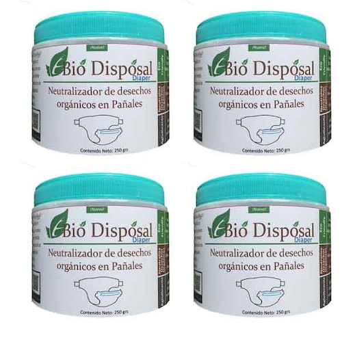 Eliminador olores de desecho dentro de pañales Bio Disposal 1 KG (4 pzs)