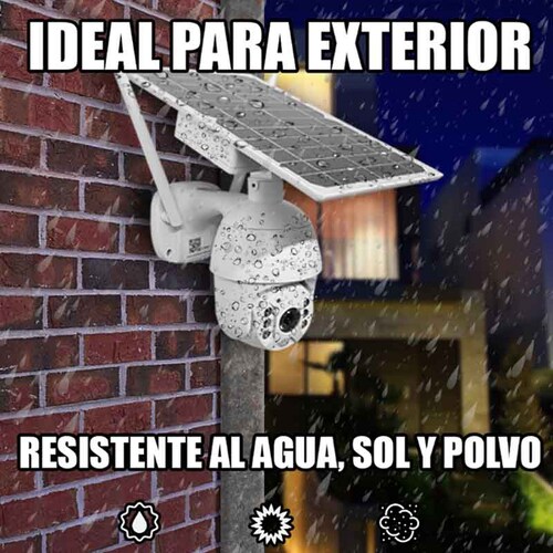 Cámara CCTV 4G Wifi Video HD Panel Solar Batería Movimiento