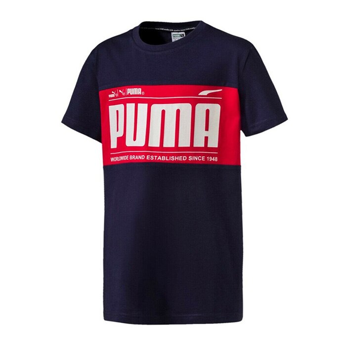 Playera Puma Nino Azul Marino Retro Casual 85255106