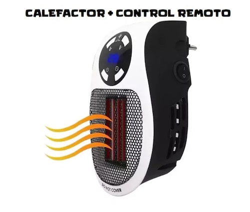 Clima Calefactor Calentador Electrico Portatil Blanco Regulable + Control