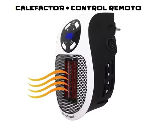 Clima Calefactor Calentador Electrico Portatil Blanco Regulable + Control