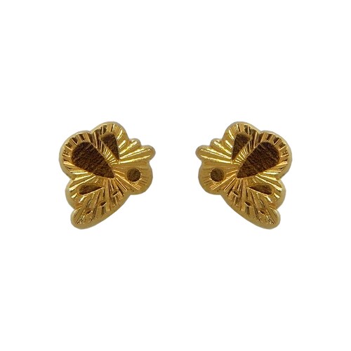 Broquel Libelula Diamantada Petit Oro Laminado 