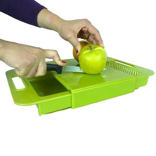 Tabla Para Picar Cortar Con Contenedor Escurridor Portatil