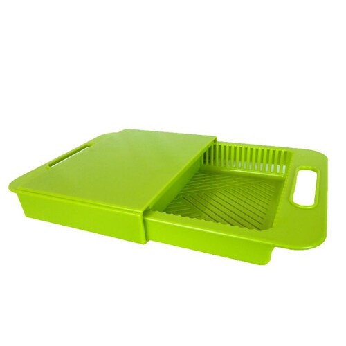 Tabla Para Picar Cortar Con Contenedor Escurridor Portatil