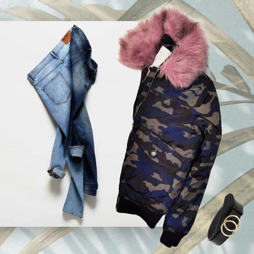 Chamarra Camuflaje Para Mujer Moderna En Dos Colores G1549