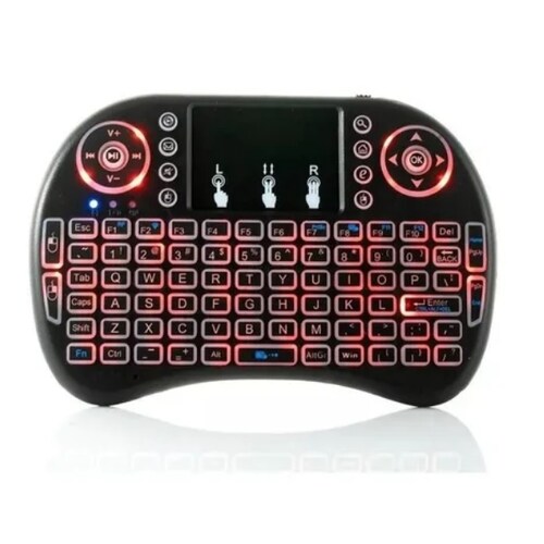 Mini Teclado Inalambrico Touchpad Iluminado Smart Tv Box Pc