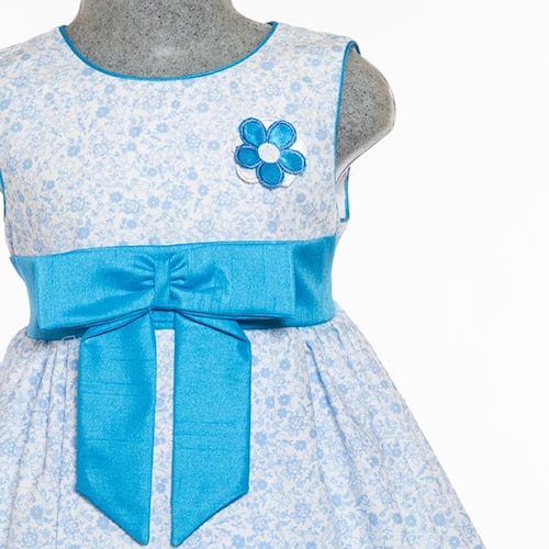 Vestido color Azul Cielo para Niña 2 a 8 años