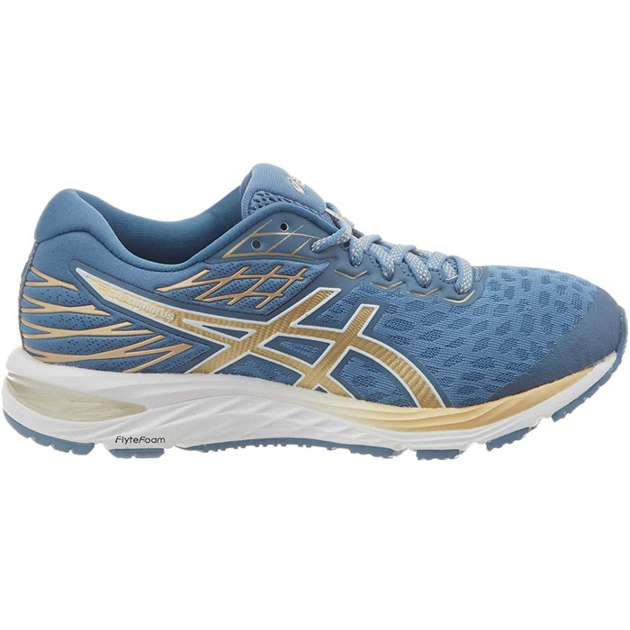 Tenis Asics CUMULUS 21 Mujer Grey Floss Champagne 1012A676.400