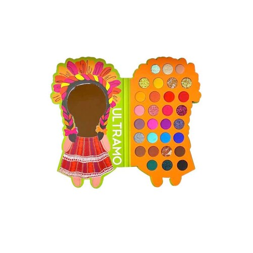 Paleta De Sombras Frida Con 30 Tonos Mate Satinado Y Glitter Ultramo