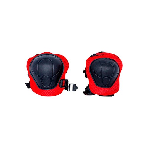 Set Casco Y Protecciones Para Niño/niña Rojo Bolitas Con Rodilleras, Coderas y Muñequeras