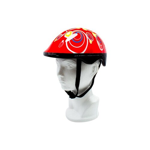 Set Casco Y Protecciones Para Niño/niña Rojo Bolitas Con Rodilleras, Coderas y Muñequeras