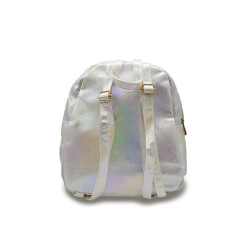 Mochila Tornasol Blanca de Unicornio con Lentejuelas