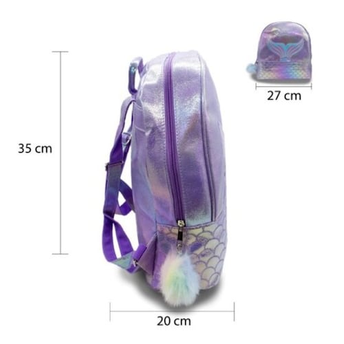 Mochila de Color Morado Tornasol De Sirena