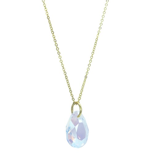 Collar y Pendientes Pear con Crystal Austriaco y Plata Mexicana 0,925