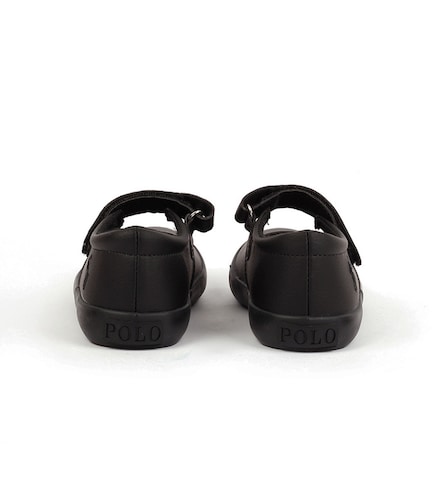 Zapato Escolar Polo Ralph Lauren Para Niña Negro Con Látigo