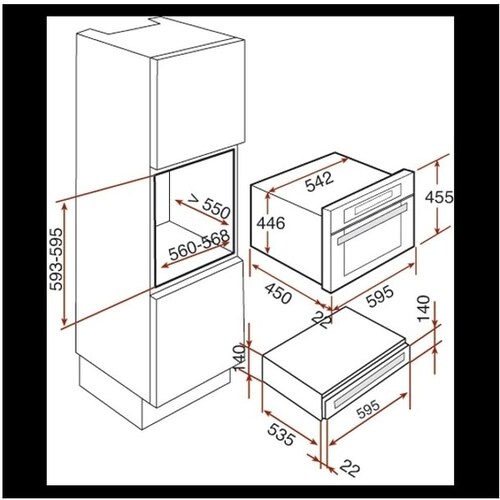 Cajón Caliente Empotrable  Teka CP 15 GS 60 Cm (24 pulgadas)