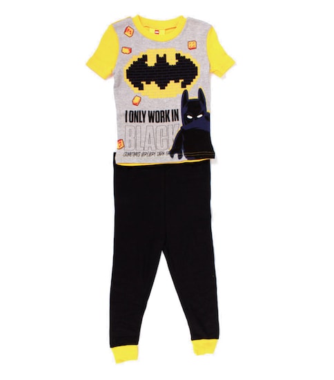 Pijama Lego Para Niño De Batman Forever Gris Con Negro