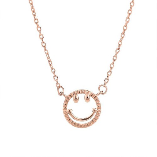 Estuche Collar Cara Feliz Happy Gargantilla Plata Ley 925 +.