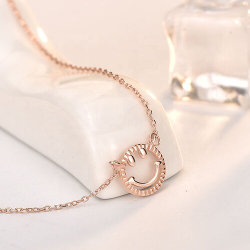Estuche Collar Cara Feliz Happy Gargantilla Plata Ley 925 +.