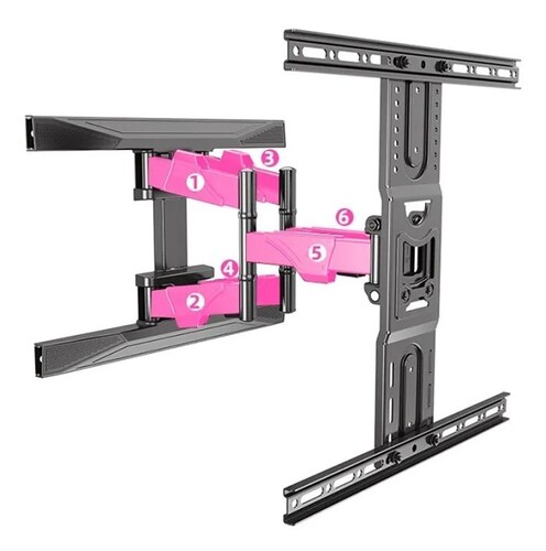 Soporte de Pared doble brazo móvil NB P6 North Bayou para monitor/pantalla 45" a 75" carga 45.5 kgs.