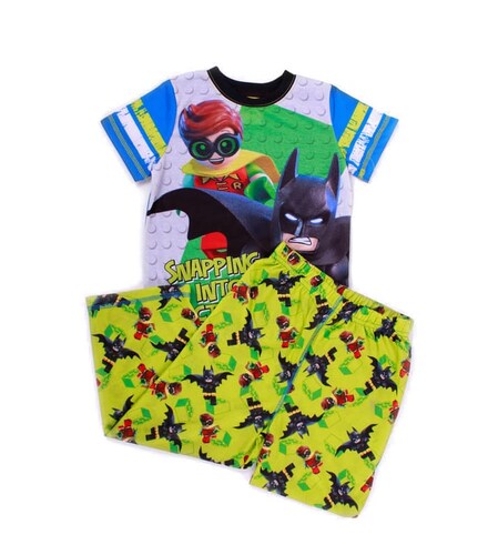 Pijama Lego Para Niño De Batman Y Robin Into Action Verde