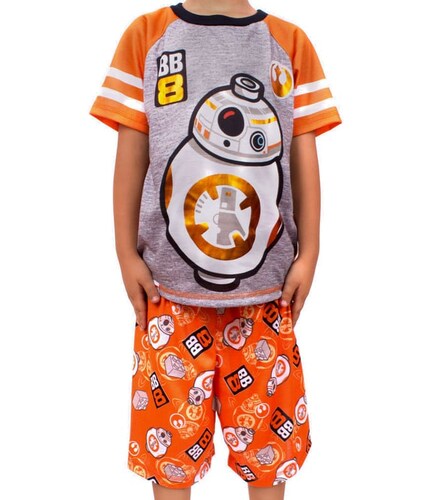 Pijama Lego Para Niño De Star Wars Droid Bb8 Naranja Y Gris