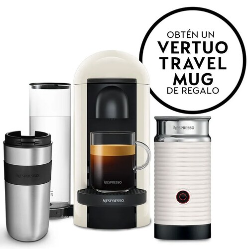 Cafetera Nespreso Vertuoplus combo