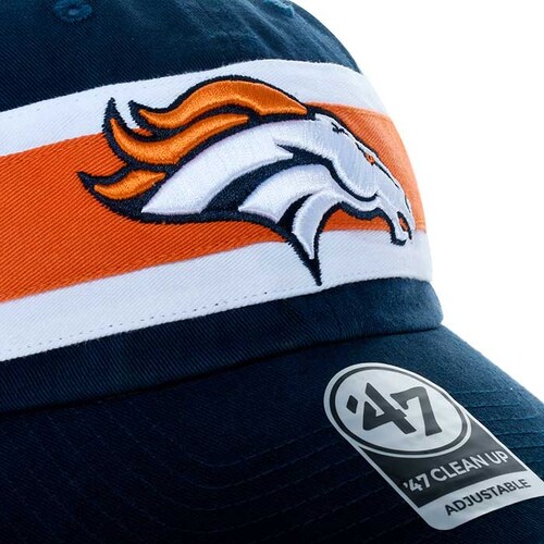 Gorra 47 Unisex Navy Denver Broncos Team Stripe Clean Up F-TMSTC10GWS-NY