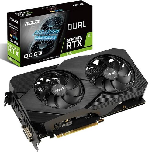 Tarjeta De Video Nvidia Asus Dual RTX 2060 OC EVO 6GB GDDR6 GeForce DUAL-RTX2060-O6G-EVO