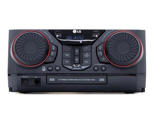 Minicomponente LG CK57 1100 Watts Bluetooth Luces Karaoke Negro