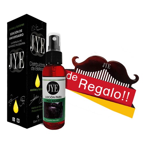 Loción JYE crecimiento de barba y bigote PREMIUM Doblemente Concentrada 