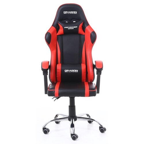 Silla Gamer Premium Dragon Mod. Falkor Rojo-negro