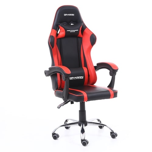 Silla Gamer Premium Dragon Mod. Falkor Rojo-negro