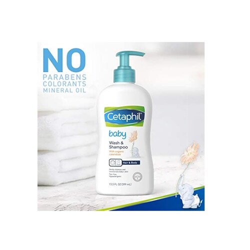 Cetaphil Baby Wash And Shampoo 399ml Organic Jabón Líquido