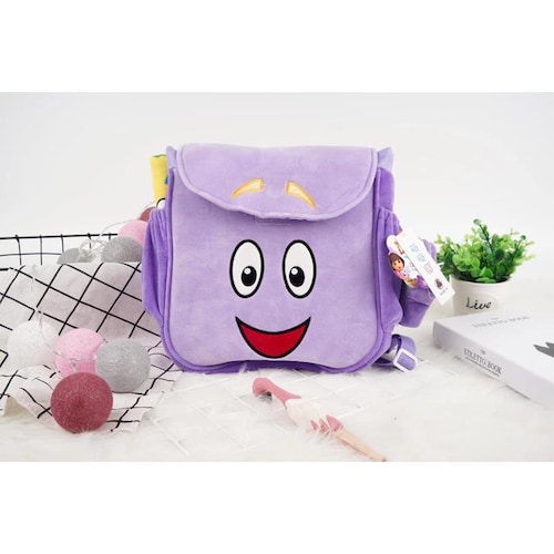 Mini Mochila  Dora La Exploradora Estrellas Con Mapa Felpa