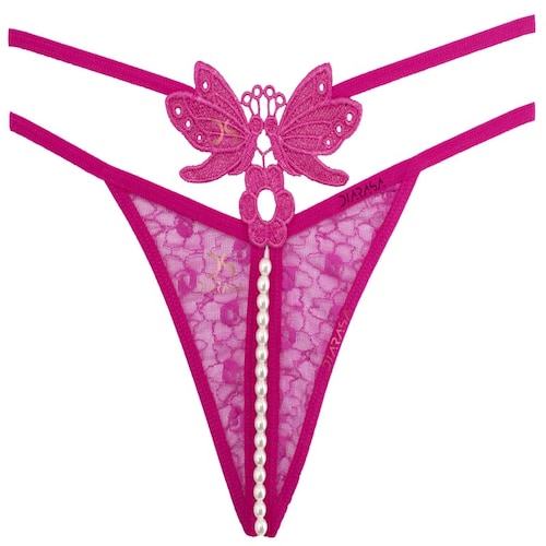 Sexy Tanga Mariposa Con Perlas Ocasión Especial