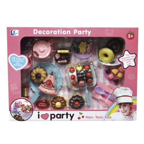 Set De Comida Didáctico Pastel Y Postres I Love Party