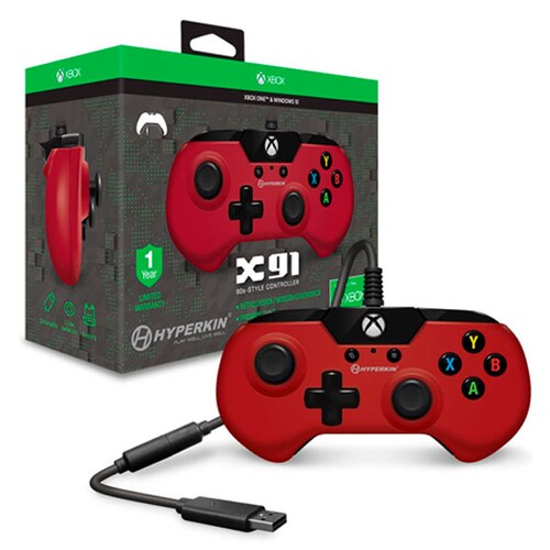 Control Alámbrico X91 Rojo Para Xbox One/windows 10