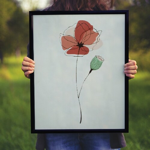 Elegante  Cuadro De Flor 16x20 pulgadas