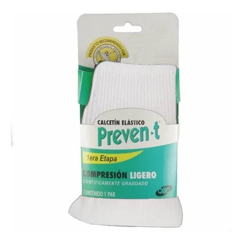 Calcetines de nylon para caballero compresion ligera 16 a 18 mm/Hg, Preven-t