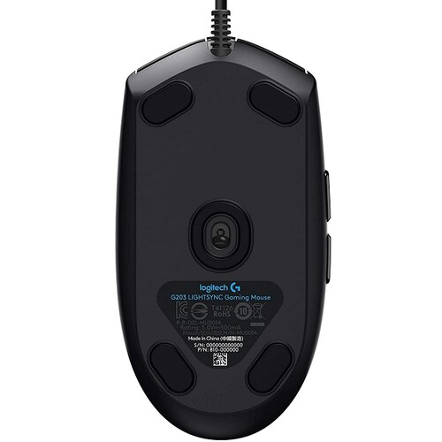 Mouse Logitech G203 LIGHTSYNC RGB Alambrico Optico USB Negro 910-005793